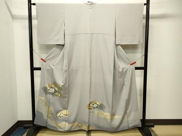 平和屋着物■豪華色留袖　地紙流水草花文　暈し染め　金彩　正絹　逸品　CAAI4526in