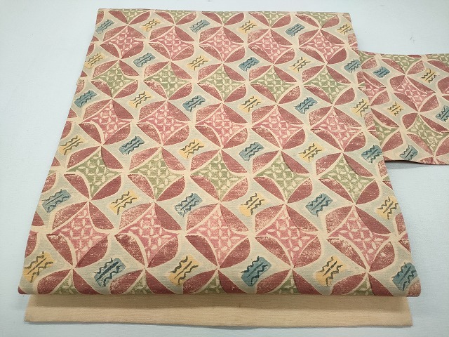 平和屋着物◎九寸名古屋帯　作家物　紬地　吉祥文　逸品　CAAI3753ku