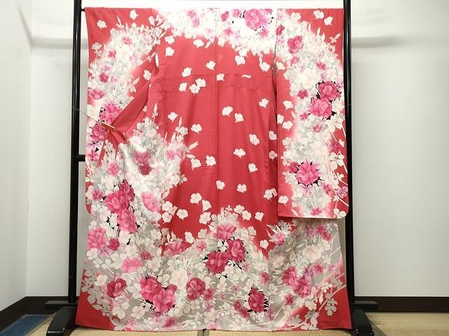 平和屋着物■豪華振袖　枝花文　金銀彩　逸品　CAAI0732yk