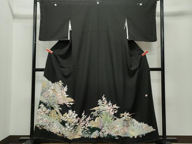 平和屋着物■豪華黒留袖　作家物　風景樹林文　逸品　未使用　CAAI0728yk