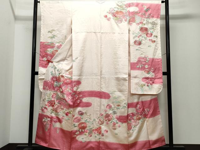 平和屋着物■豪華振袖　総刺繍　草花文　金銀糸　逸品　CAAI1828vf