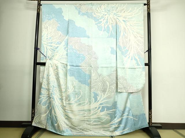 平和屋着物■豪華振袖　駒刺繍　乱菊　銀彩　逸品　DAAJ0755cm