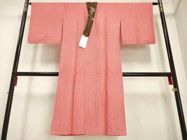 平和屋着物■長襦袢　無双仕立て　麻の葉文様　正絹　逸品　AAAL6691ck