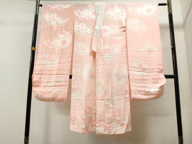 平和屋着物■振袖用長襦袢　無双仕立て　地紙桐菊文　暈し染め　正絹　逸品　未使用　CAAI8654yc