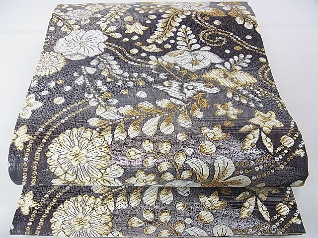 平和屋本店◆極上　両方向両面全通柄袋帯　辻が花　七宝花文　金銀糸　逸品　未使用　DZAA1082kh4