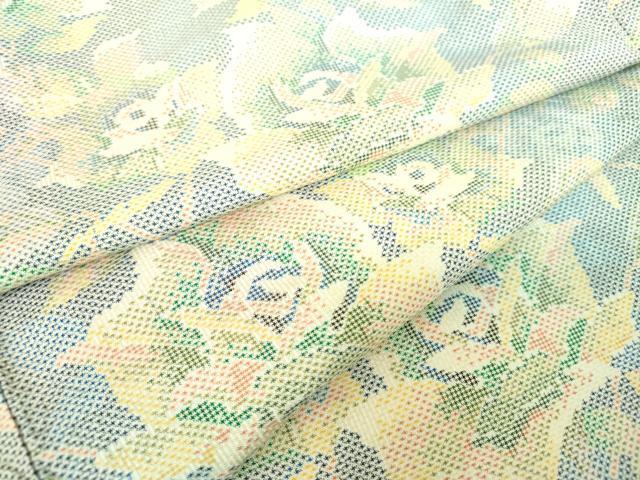 平和屋着物●本場大島紬　7マルキ　薔薇　正絹　逸品　DAAI6915ps