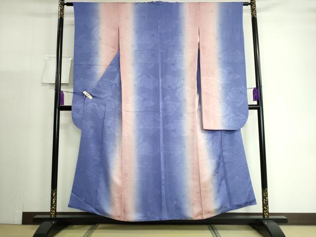 平和屋着物●豪華振袖　薔薇　暈し染め　金通し地　正絹　逸品　DAAJ1568ic