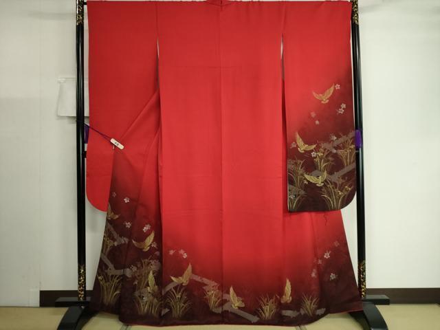 平和屋着物●染色作家　斉藤三才　振袖　三才鳥　暈し染め　金銀糸　正絹　逸品　DAAJ1562ic