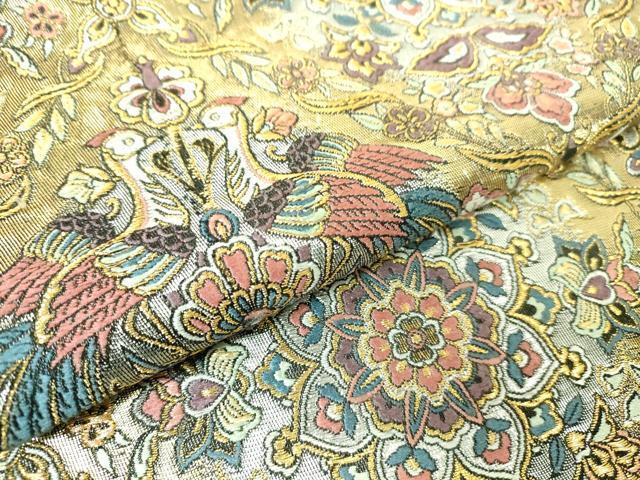 平和屋着物●六通柄袋帯　唐織　繍宝煌彩　本金箔　正絹　逸品　DAAJ1628ic