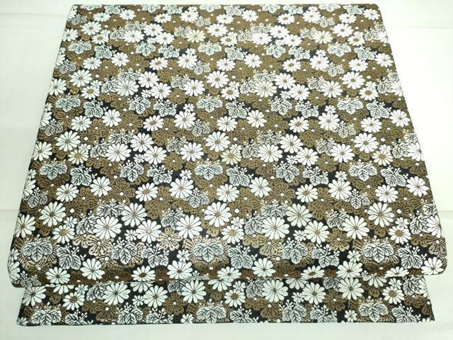 平和屋着物●全通柄袋帯　唐織　草花文　金糸　正絹　逸品　DAAJ1622ic