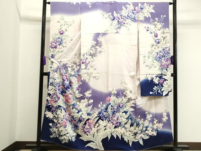 平和屋着物■豪華振袖　草花文　暈し染め　銀彩　逸品　CAAI5926th