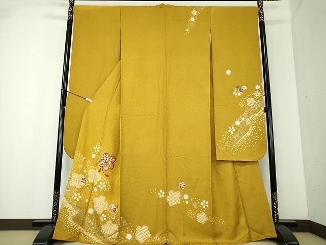 平和屋着物■豪華振袖　駒刺繍　絞り　舞花文　金彩　逸品　DAAH5655ps