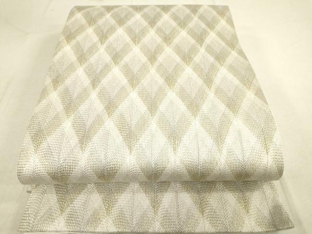 平和屋着物●全通柄袋帯　組織　間道　金銀糸　正絹　逸品　DAAL1961fe
