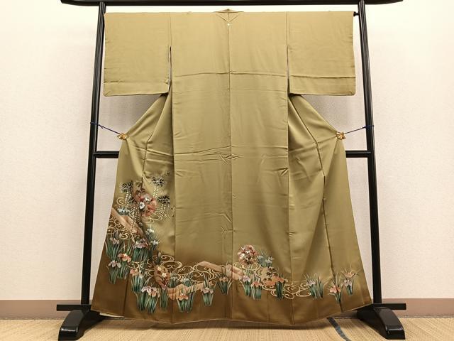 平和屋着物■豪華色留袖　八ツ橋　暈し染め　金銀彩。色留袖　八ツ橋　暈し染め　金銀彩　正絹　逸品　BAAN2732ui