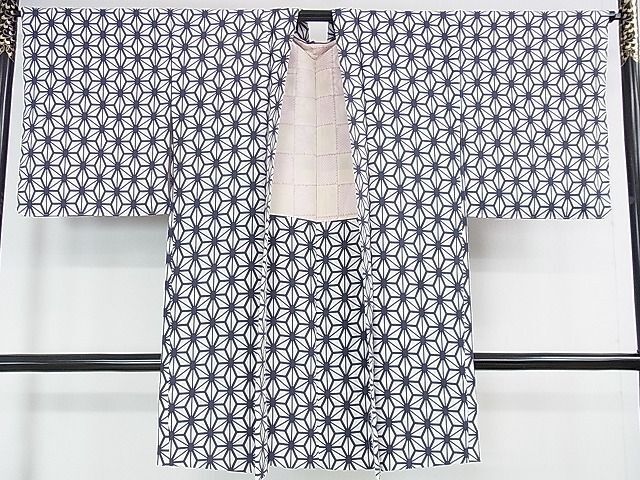 平和屋本店◆極上　長羽織　麻の葉文様　反端付き　逸品　未使用　DZAA1182kh4