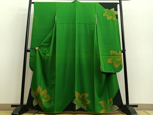 平和屋着物■豪華振袖　舞花文　金彩　正絹　逸品　BAAN5022ev