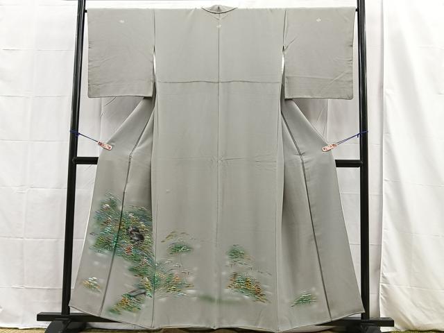 平和屋着物■豪華色留袖　手描き　渡橋風景文　暈し染め　金銀彩　正絹　逸品　BAAN4533hz