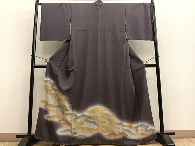 平和屋着物■豪華色留袖　重ね山文　暈し染め　金彩　正絹　逸品　BAAN5057ev