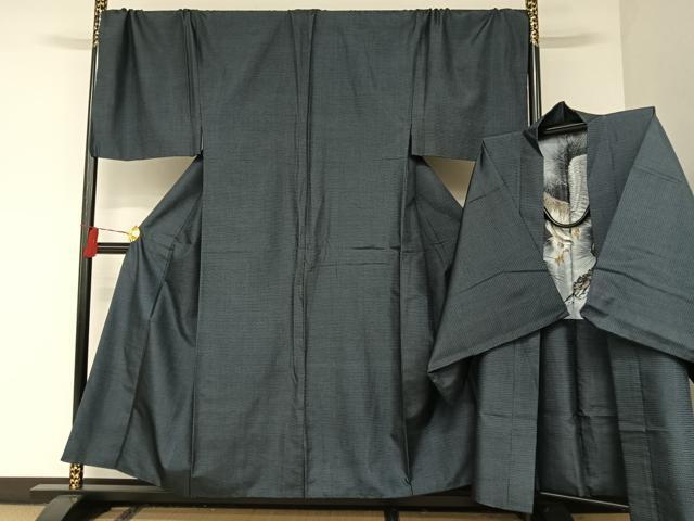 平和屋着物●男性　本場大島紬　アンサンブル　100亀甲　総詰　キングサイズ　正絹　逸品　未使用　AAAO4204np