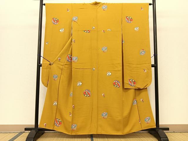 平和屋着物●豪華振袖　ぽっくり下駄　金彩　正絹　逸品　BAAN3208fw
