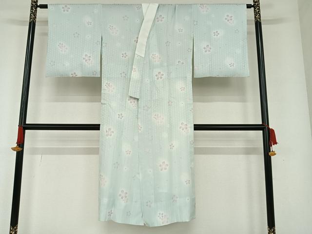 平和屋着物●長襦袢　無双仕立て　舞桜　暈し染め　正絹　逸品　AAAM8164zg