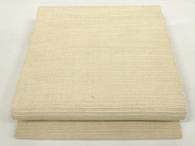 平和屋着物●八寸名古屋帯　紬地　色無地　肌色　正絹　逸品　AAAO4761az