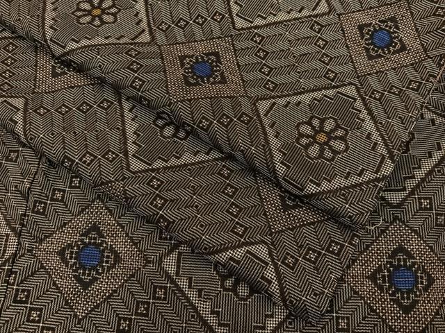 平和屋着物●希少　本場大島紬　龍郷絣　本場大島紬　正絹　逸品　BAAO1641ph