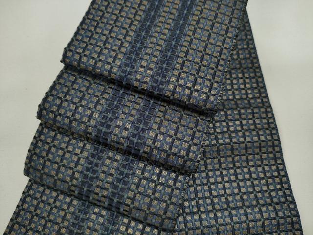 平和屋着物■男性　本場筑前博多織　角帯　錣　金糸　証紙付き　正絹　逸品　DAAL3328qp