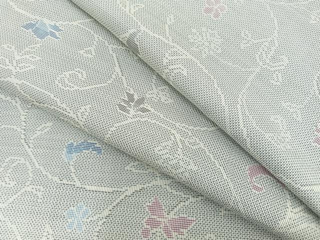 平和屋着物●本場大島紬　９マルキ　花唐草文　正絹　逸品　未使用　BAAN2339ph