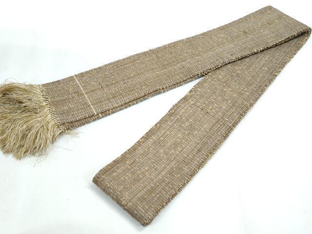 平和屋着物■男性　角帯　紬地　霞文　正絹　逸品　未使用　CAAL5235fb