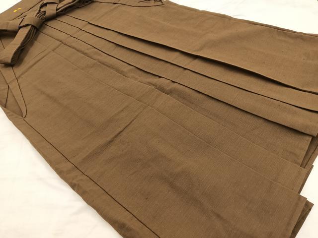 平和屋着物●男性　馬乗り袴　憲法色　正絹　逸品　BAAN6625pk