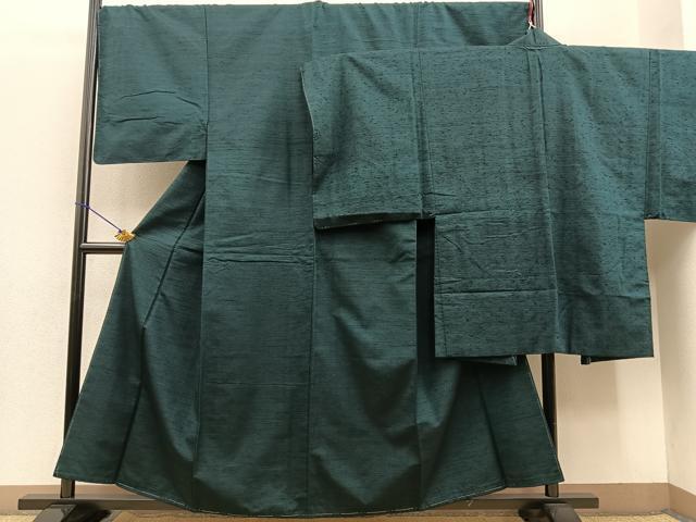 平和屋着物●男性　紬　髭紬羽織セット　百入茶色　正絹　逸品　未使用　BAAN6631pk
