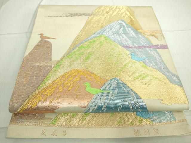 平和屋着物■龍村美術織物　龍村製　六通太鼓柄　本袋帯　友来る　金銀糸　正絹　逸品　DAAL9558op