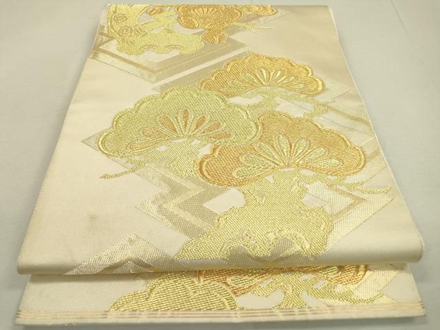 平和屋着物●西陣　川島織物　六通柄　本袋帯　梅松文　金糸　正絹　逸品　DAAL1842fe