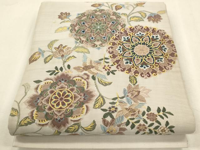 平和屋着物●太鼓柄袋帯　綴れ　正倉院飛鳥文　金糸　正絹　逸品　CAAL5118th