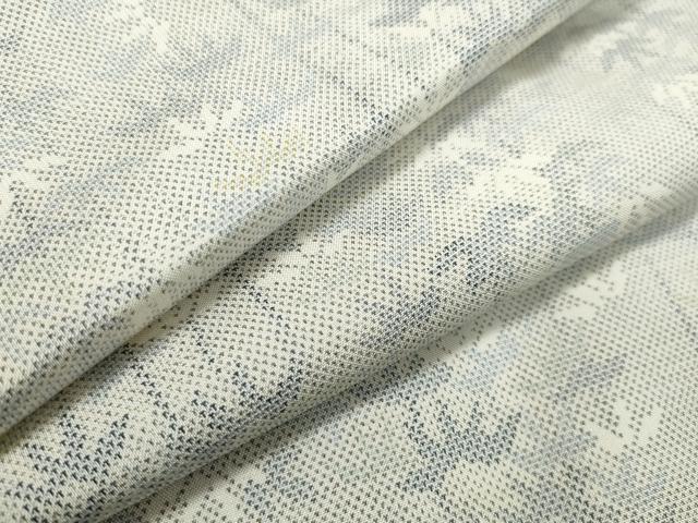 平和屋着物●本場大島紬　白大島　9マルキ　笹竹文　正絹　逸品　未使用　CAAL6999gh