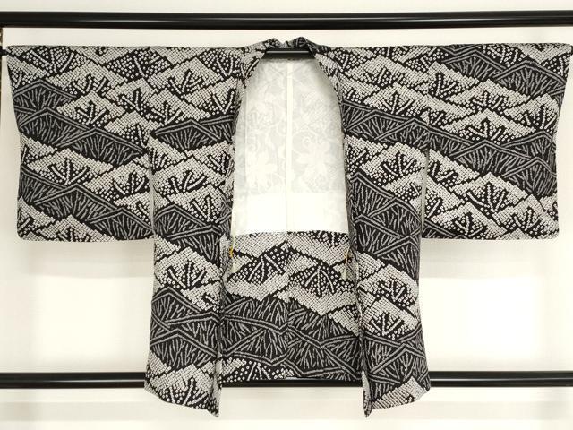 平和屋着物■羽織　総絞り　樹林菱文　正絹　逸品　AAAO7515bw