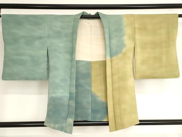 平和屋着物■虹色創家　本郷大田子　羽織　霞文　鬼しぼ縮緬　正絹　逸品　未使用　AAAO8159bw