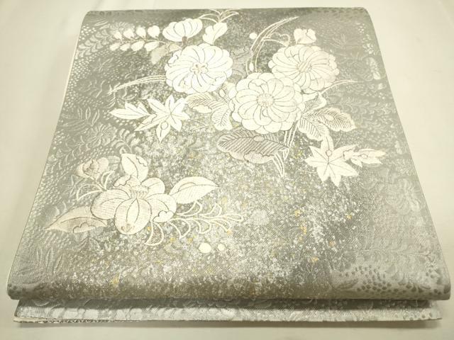平和屋着物●太鼓柄袋帯　辻ヶ花　刺繍　金銀彩　引箔　正絹　逸品　CAAL5076th