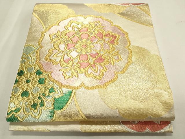 平和屋着物●西陣　川島織物　六通柄袋帯　唐織　正倉院花文　金銀糸　正絹　逸品　CAAL5096th