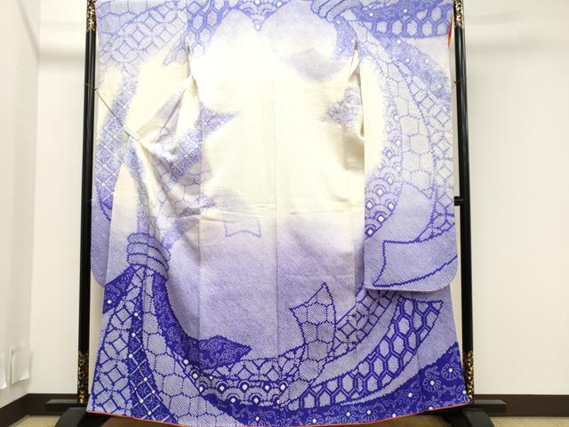 平和屋着物●豪華振袖　総絞り　束ね熨斗吉祥花文　正絹　逸品　CAAL3651ch