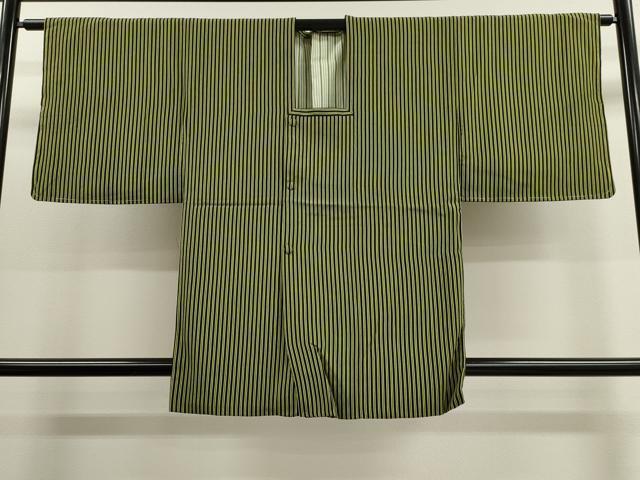 平和屋着物■道行コート　縞　正絹　逸品　未使用　CAAL4225dy