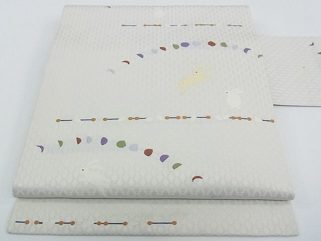 平和屋本店◆極上　九寸名古屋帯　兎　逸品　CZAA0497s4