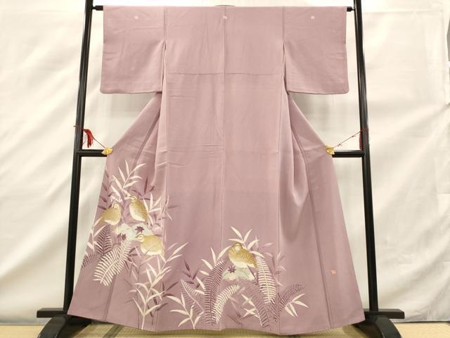 平和屋着物■豪華色留袖　作家物　枝葉文　雉　金彩　金糸　正絹　逸品　AAAO0610br