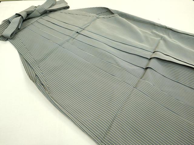 平和屋着物●男性　行燈袴　精巧仕舞平　縞　正絹　逸品　DAAL1652fe