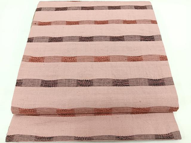 平和屋着物◎九寸名古屋帯　横段文　正絹　逸品　DAAL3580cd