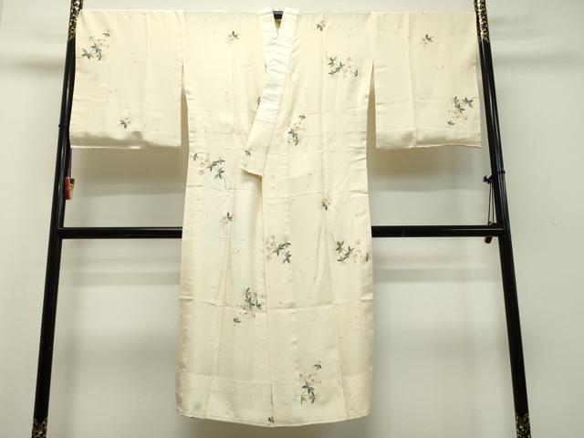 平和屋着物●長襦袢　無双仕立て　枝花文　やまと金ラベル　正絹　逸品　DAAK0883ud