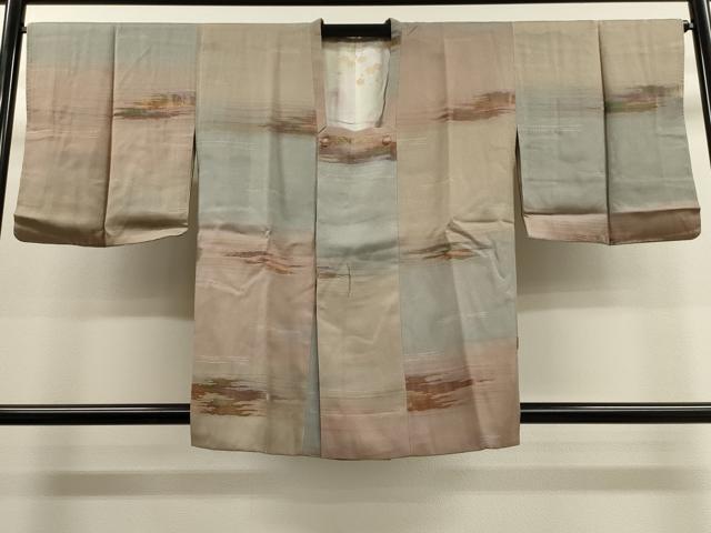 平和屋着物■染色家 岩浅公展　道行コート　モール織　霞文　暈し染め　正絹　逸品　CAAL4143dy