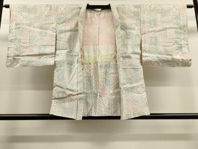 平和屋着物■羽織　本場大島紬　白大島　7マルキ　吉祥文　正絹　逸品　CAAL4103dy
