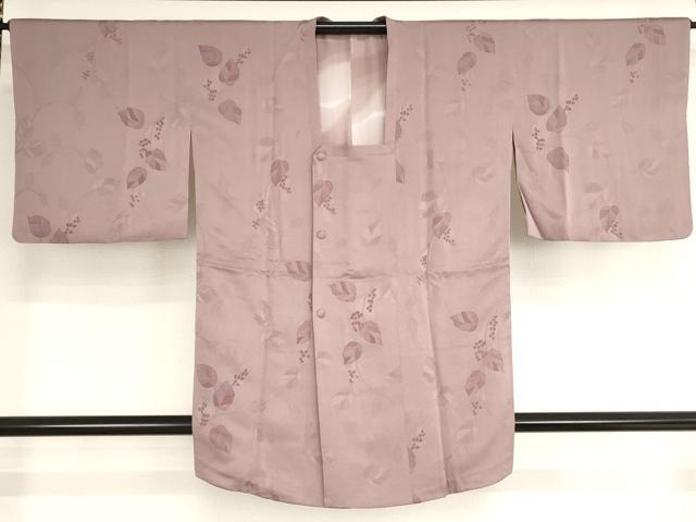 平和屋着物■道行コート　地紋起こし　南天文　正絹　逸品　AAAN7332bw